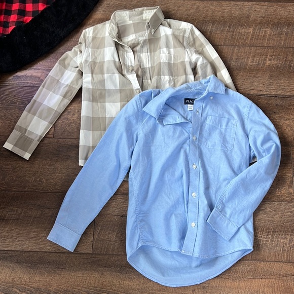 The Children's Place Other - Bundle of button down long sleeve shirts boys 10/12